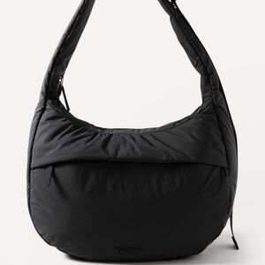 Athleta Black All About Medium Crossbody Hobo Bag